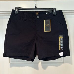Lee Women's Black Flat Front Shorts